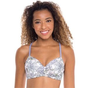 KINDLY YOURS WIRELESS T-SHIRT BRA - FLORAL SIZE 40DD (NEW WITH TAGS)
